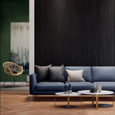 VW Acoustic Slat Panels - Black Oak